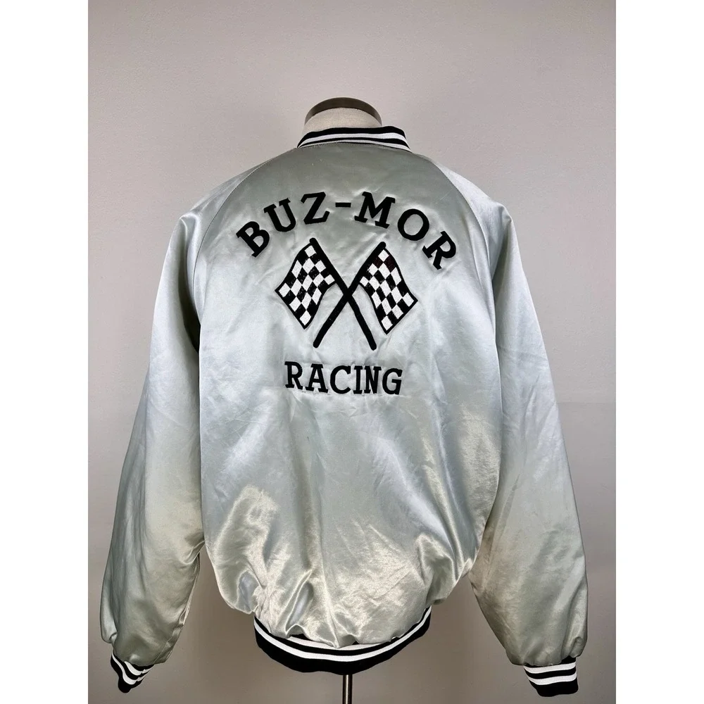 Vintage 80's IMCA‎ Hartwell  Satin Jacket Made In USA Size 2XL RARE Patina